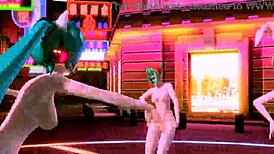 Hatsune miku and megurine luka perform world end dancehall