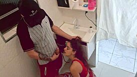 Stranger Enters Women's Bathroom And Fucks The Married Woman