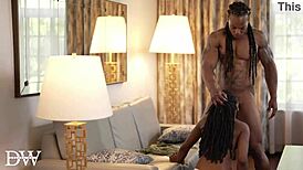 hazel grace rides that big black cock rough on the sofa for a creampie?