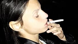 First i treated the stranger girl to a cigarette and then i treated her to my pussy - lesbian illusion girls