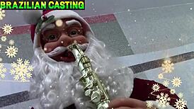 Your christmas gift delivers intense pleasure through vibrator play on juicy curves.