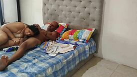 Intense Fucking With Father-In-Law In Bed, Risking Pregnancy From Huge Cock