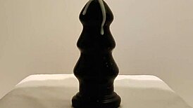 Latexi69 teases with butt plug in latex