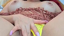 Latina Beauty Fingers Pussy to Viral Squirt Orgasm