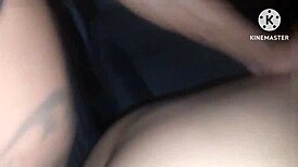 Spanish husband drills his friend's pussy for the first time outdoors, finishing with cum in her mouth. Cuckold watches it all.