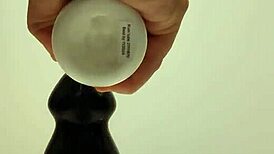 Latexi69 teases with butt plug in latex