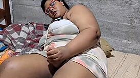 futanari tale of stepson aiding stepmom in solo play