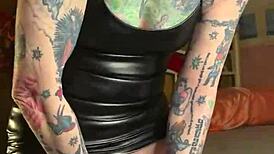 Milf Hotink4u Orgasms Hard Riding Dildo With Piercing