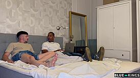 Pretty teen girl bends over in bedroom for dirty quickie with monster cock.