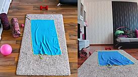 wet and wild naked yoga, spreading asshole, you gotta see this!