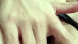 Pretty petite brazilian wife squirts wetly while masturbating clit hard