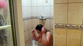 home cam catches chubby milf showering. watch this beautiful bbw wash and shave backstage.