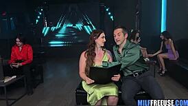 I watch my wife get used in a threesome during our dinner date.