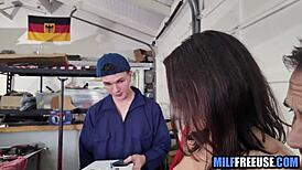 wife gets freeused in the auto repair shop