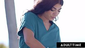 Adult Time - Vanna Bardot Relaxes with Oiled Up Pussy Massage from Lesbian Masseuse Jasmine Sherni