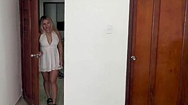 Does stepmother fuck stepson next to husband?