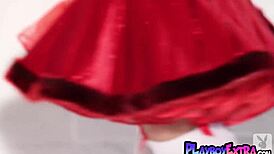 little red riding hood leanna decker rips clothes to show huge natural boobs 😍