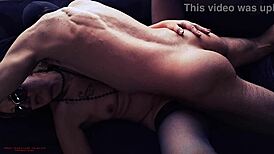 Horny french mature on the couch - huge cumshot - real amateur homemade - sex and cigarette - full video