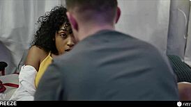 Hot Teen Freezes For Bestie's Squirting Orgasms!