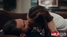 Horny big tit redhead milf fucks husband's boss with intense sucking