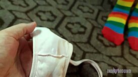 masturbating through my panties and getting all wet, want to give these dirty panties smelling like wet pussy to someone do you