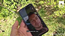 samantha kisses and fucks in outdoor dating scene with cum in mouth