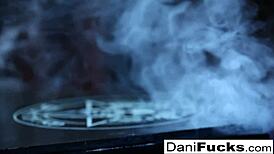 hot gothic vampire dani indulges in solo brunette tits masturbation