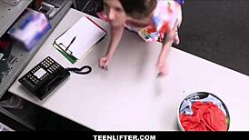 Tiny 18+ Brunette ShopLifter Blows Monster Cock Guard For Jail Deal - Chanel Camryn Jack Vegas