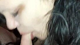 Feeling the intense pleasure of getting head