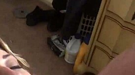 hot milf sucking her husband's hard cock in the bedroom