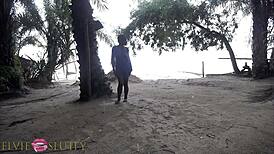 Found that horny african bitch in the wild and fucked her part 1 😈