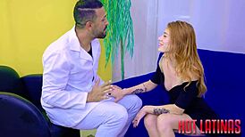 sleazy doctor gets tricked by patient in whorehouse office