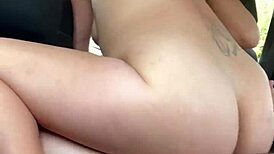 i rode dat cock reverse cowgirl in da car, took load on my phat ass