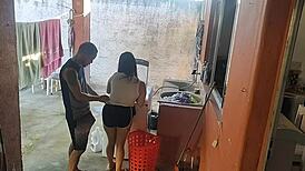 my wife left and the maid couldn't resist my hard cock, she sucked it deep