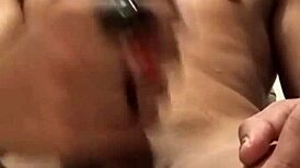 I'm jerking off close-up in front of the camera.