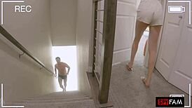 Camilla cream begs for stepdads cock after catching him stroking!