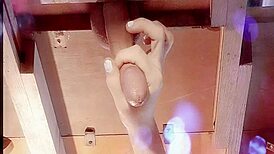 Detailed milking session with leaking pre cum and teasing foreplay