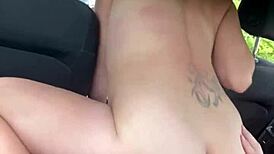 i rode dat cock reverse cowgirl in da car, took load on my phat ass