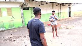 Big-dicked head boy bangs short classmate by principal's window