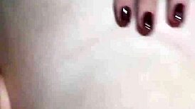 bbw hotwife plays with big boobs and inserts dildos in pussy