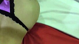 Cute violet shaking sucking in bent over doggystyle