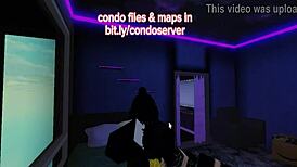 Let's fuck in the Roblox condo room with deepthroat and creampie pussy