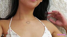 petite teen shows perfect body in casting