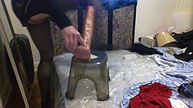 I Feel Like A Slut With Huge Dildo In My Ass And Double Penetration!