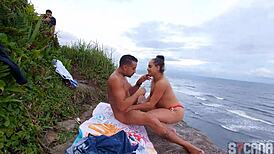 Couple gets caught having sex on Sao Paulo beach.
