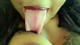 Blackvelvet gets caught playing with her kitty and tits