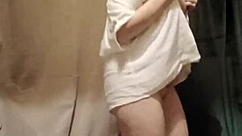 french housewife teases with strip and wand in session