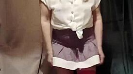 french housewife teases with strip and wand in session