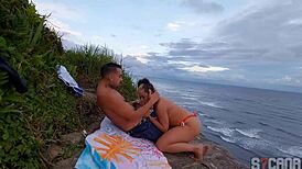 Couple gets caught having sex on Sao Paulo beach.