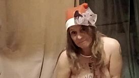 french housewife teases with strip and wand in session